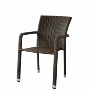 BARCELONA záhradná stolička – tmavo-hnedá Ratanové kreslá a stoličky