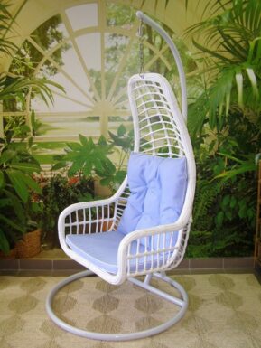 Záhradné závesné relaxačné kreslo BLUE – modrý sedák