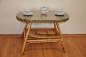 Ratanový stolek Fabion oválný brown wash Stoly z prírodného ratanu
