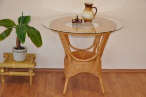Ratanový stůl jídelní  Wanuta med Stoly z prírodného ratanu