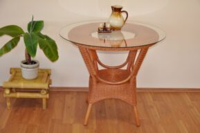 Ratanový stůl jídelní Wanuta cognac Stoly z prírodného ratanu