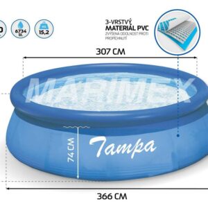 Bazén Tampa 3,66 x 0,91 bez filtrácie INTEX