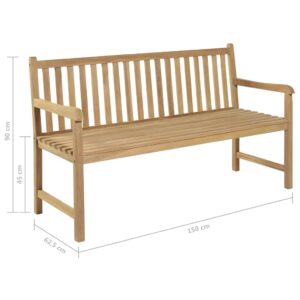 vidaXL Záhradná lavička 150 cm, tíkové drevo 43247