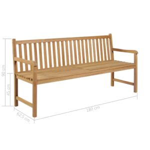 vidaXL Záhradná lavička 180 cm, tíkový masív 44989