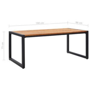 vidaXL Záhradný stôl s nohami v tvare U 180x90x75 cm akáciový masív 46662