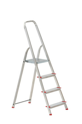 Schodíky jednostranné hliníkové, nosnosť do 120 kg Hliníkové rebríky