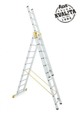 Rebrík trojdielny univerzálny PROFI PLUS Hliníkové rebríky