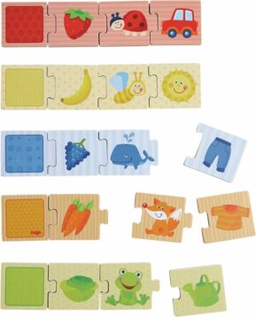 Haba Drevené puzzle na učenie farieb a priraďovanie 20 ks Puzzle
