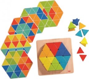 Haba Drevená hračka Farebné trojuholníky na vkladanie