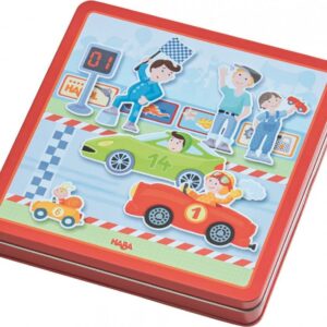 Haba Magnetická hračka Pretekárske autá v kovovej krabici