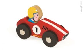 Janod drevené auto Story Racing Racer žlté alebo červené