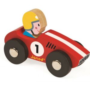 Janod drevené auto Story Racing Racer žlté alebo červené