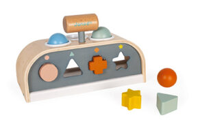 Janod Drevená zatĺkačka a triedenie tvary a farby séria Cocoon Drevené hračky