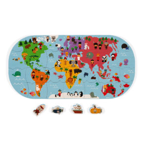 Janod Hračka do vody puzzle Mapa sveta 28 ks Hračky do vody