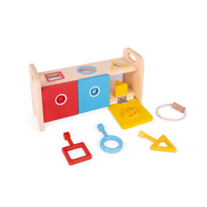 Janod vkladanie a triedenie s kľúčikmi a zámkami séria Montessori