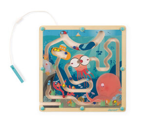 Janod Magnetický labyrint s perom Život v oceáne Drevené hračky