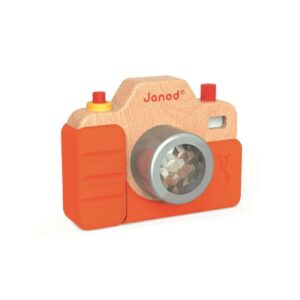 Janod Detský drevený fotoaparát so zvukom a svetlom
