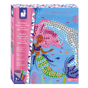 Janod Atelier Mozaika Delfíny a Morské panny Maxi 7+ Kreatívne hračky