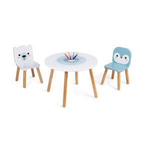 Janod Drevený stolík so stoličkami pre deti Kreatívne hračky