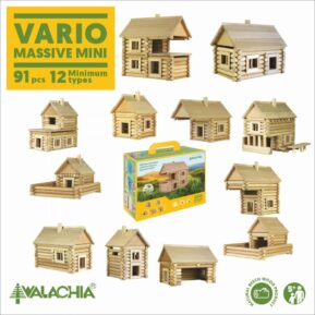Walachia VARIO MASSIVE mini 91 dielov Drevené stavebnice
