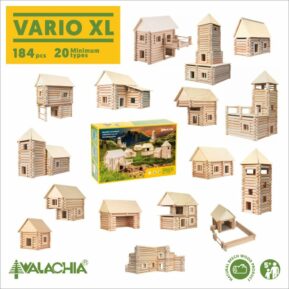 Walachia VARIO XL 184 dielov Drevené stavebnice