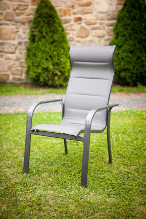 Jedálenská stolička VADUZ – šedá Kovové stoličky a kreslá
