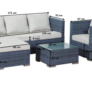 Luxusný nábytok AMARO - šedý