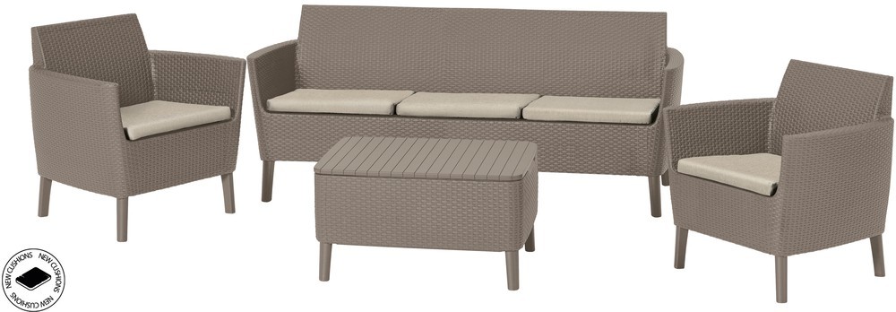 Záhradné sedenie Salemo 3 seater - cappuccino