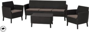 Záhradné sedenie Salemo 3 seater – hnedá Ratanové sedenia