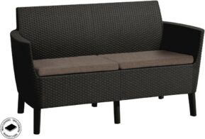 Salema 2 seater sofa – hnedá Ratanové lavice, sedačky