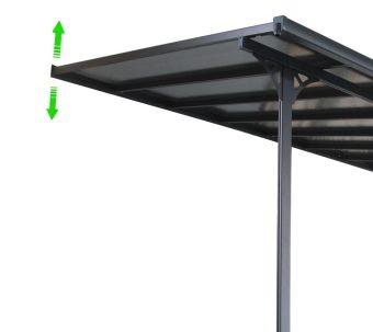 BRUCE F pergola – ŠEDÝ polykarbonát 16
