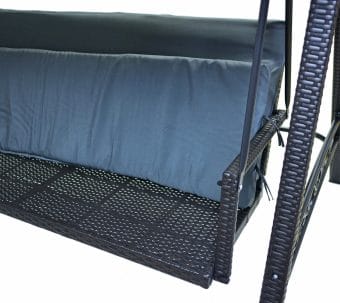 hojdačka RATTAN so sivou poduškou 10