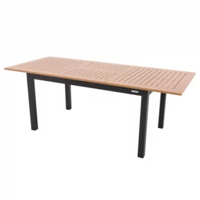 Rozkladací hliníkový stôl EXPERT WOOD antracit, 150/210 x 90 x 75 cm Kovové stoly
