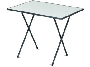 Stôl 60 × 80 camping SEVELIT antracit / biela Kovové stoly