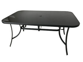 Stôl XT1012T (ZWT-150) – čierne sklo Kovové stoly