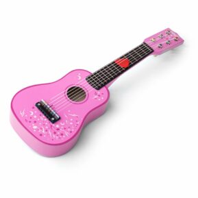 Tidlo Drevená gitara Star ružová Hudobné hračky