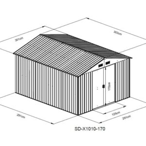 Záhradný domček - HECHT 10x10 PLUS