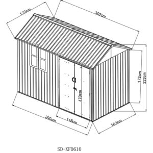 Záhradný domček - HECHT 6x10 NORD