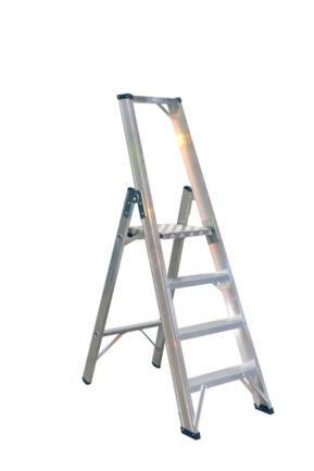Schodíky jednostranné hliníkové 4-stupňové PROFI PLUS Skladacie rebríky