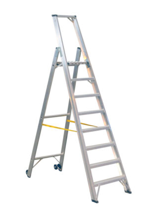 Schodíky jednostranné hliníkové 8-stupňové PROFI PLUS Skladacie rebríky