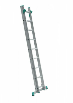 Hliníkový rebrík dvojdielny univerzálny 7709 s úpravou na schody PROFI Dvojdielne rebríky