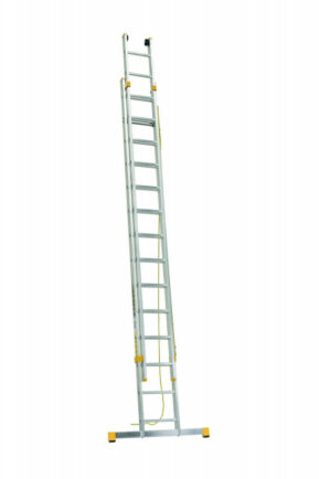 Hliníkový rebrík dvojdielny výsuvný 8314 s lanom PROFI PLUS Dvojdielne rebríky