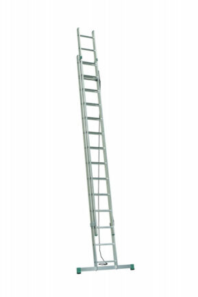 Hliníkový dvojdielny výsuvný rebrík s lanom 7314 PROFI Dvojdielne rebríky