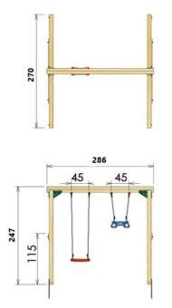 Záhradná hojdačka Swing (250 cm) 12 Záhradná hojdačka Swing (250 cm) 12