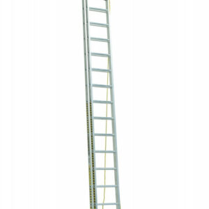 Hliníkový rebrík dvojdielny výsuvný s lanom 8818 rozšír. verzia PROFI PLUS