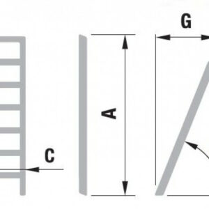 Hliníkový rebrík stupnicový 9907 PROFI PLUS