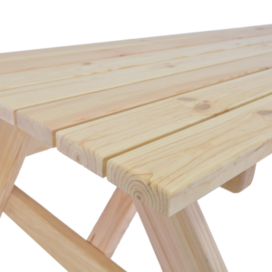 PIKNIK drevený záhradný set so sklápacími lavičkami - 180 CM - prírodná