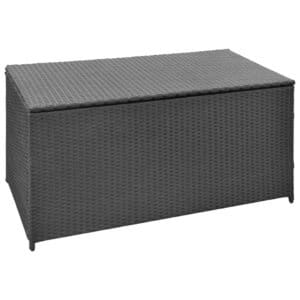 vidaXL Záhradný úložný box čierny 120x50x60 cm polyratanový 42498