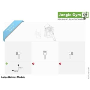 Ihrisko Jungle Lodge so šmykľavkou a modulom Balcony