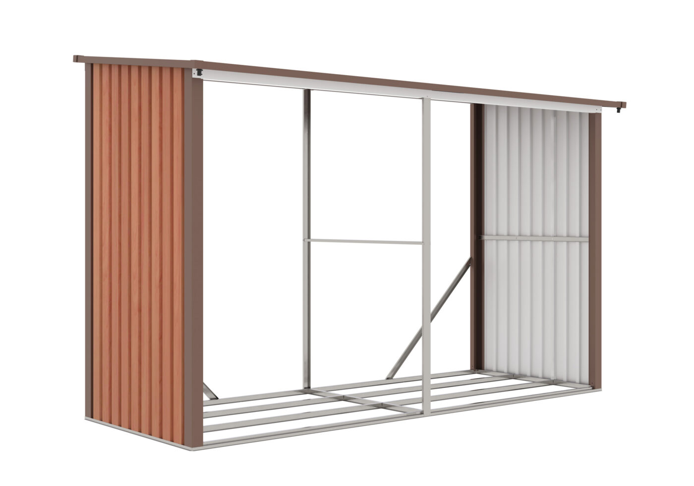 Prístrešok na drevo G21 WOH 682 – 302 x 119 cm, hnedý Prístrešok na drevo G21 WOH 682 – 302 x 119 cm, hnedý